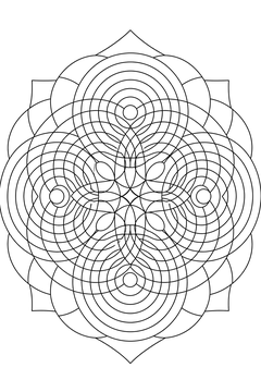 Concentric Wave Moire line art