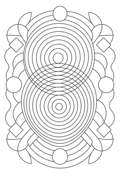Offset Ring Moire line art
