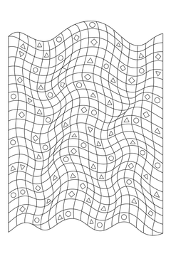Rolling Wave Grid line art