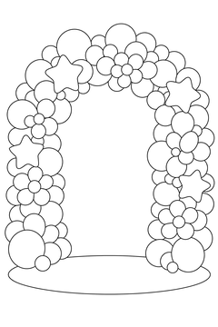 Grand Balloon Arch line art