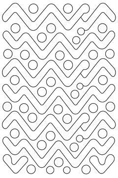 Ric-rac and Dots line art