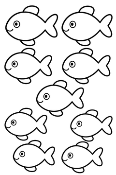 Simple Fish line art