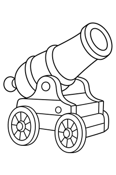 Ship's Cannon line art