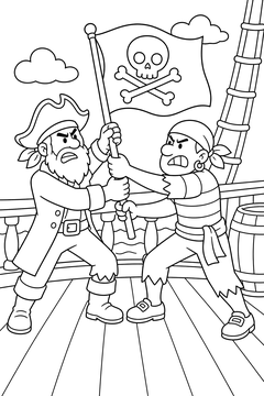 Flag Capture line art
