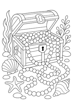 The Pearl Necklace line art