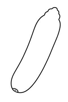 Plain Cucumber line art