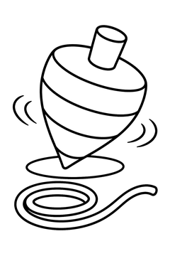 Spinning Top line art