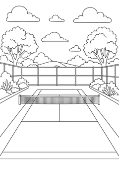 Baseline Court line art