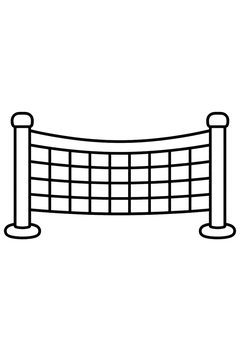 Tennis Net line art