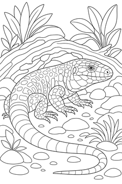 Tegu line art