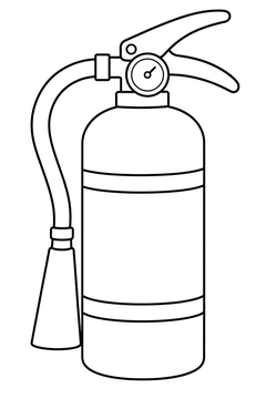 Fire Extinguisher line art
