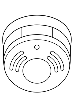 Smoke Detector line art
