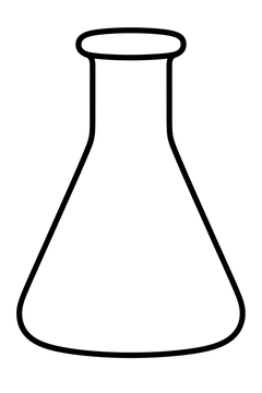 Erlenmeyer Flask line art