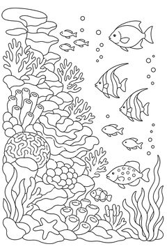 The Reef Edge line art