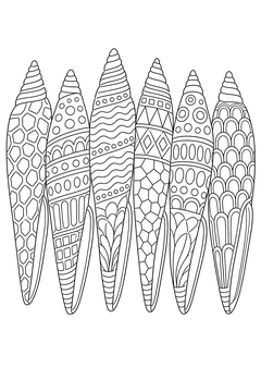 Patterned Cone Collection line art