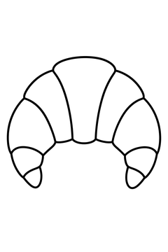 Simple Croissant line art