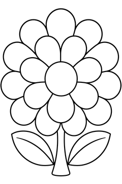 Petal Pattern line art