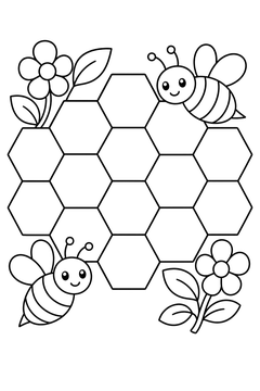 Honeycomb line art
