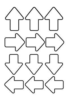 Chunky Arrows line art