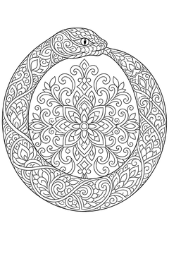 Ouroboros line art