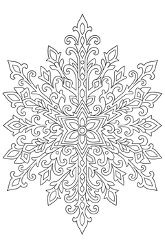 Lattice-Net Snowflake line art