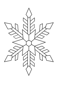 Star Snowflake line art