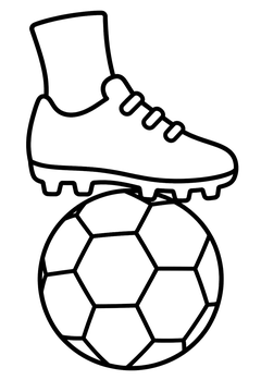 Boot and Ball line art