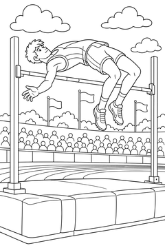 High Jump line art