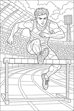 Hurdles line art