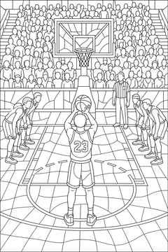 Free Throw line art
