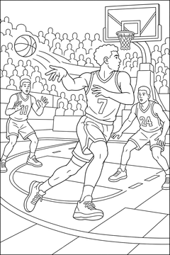 No-Look Pass line art