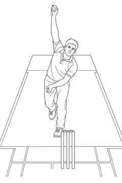 Bowling Delivery line art