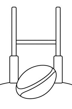 Ball and Posts line art