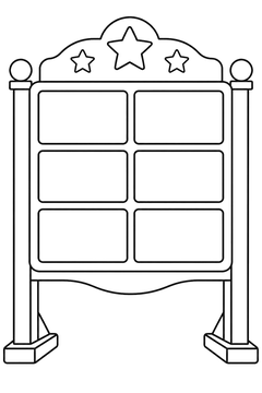Blank Scoreboard line art