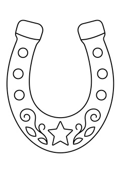 Horseshoe line art