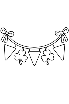 Clover Banner line art