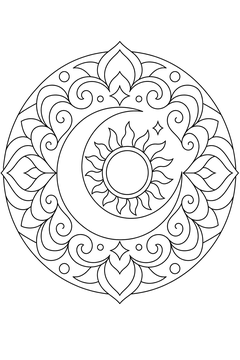 Moon Cradle line art