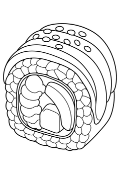 Dragon Roll Piece line art