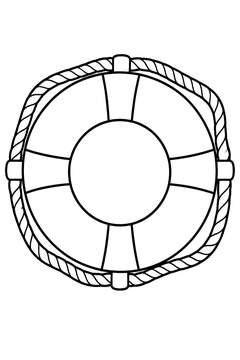 Lifebuoy Ring line art