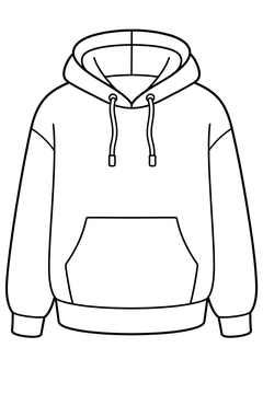 Hoodie line art
