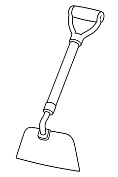 Garden Hoe line art