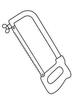 Hacksaw line art