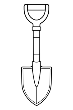 Shovel line art