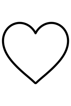 Simple Heart line art