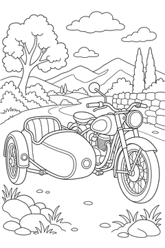Sidecar line art