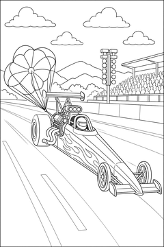 Drag Racer line art