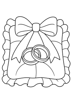 Ring Bearer Pillow line art