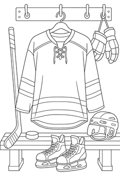 Hockey Jersey line art