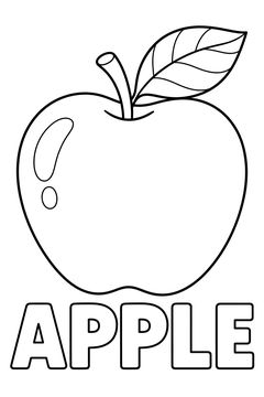 First Word: Apple line art
