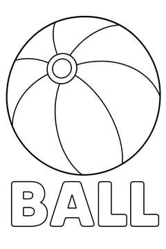 First Word: Ball line art